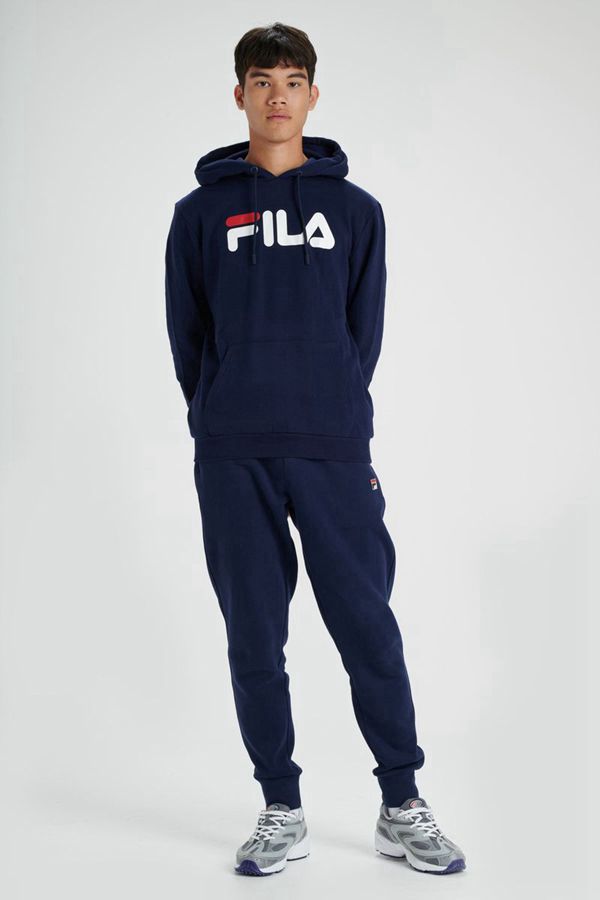 Fila Axel Logo Men's Hoodies - Navy,NZ 76-53984